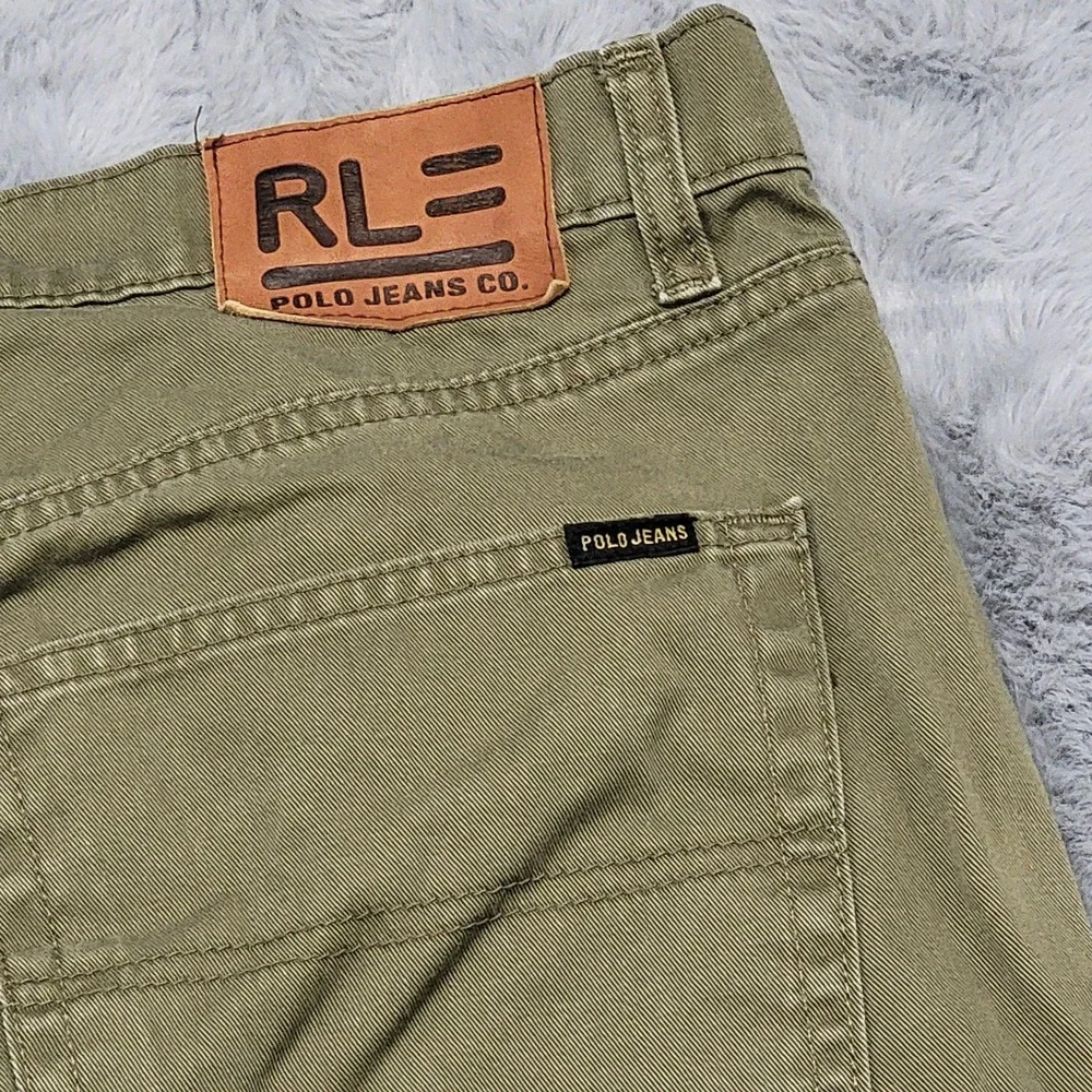 Vintage Polo Jeans‎ Co Ralph Lauren Jeans Mens 36x32 Olive Green Wide Leg Y2K